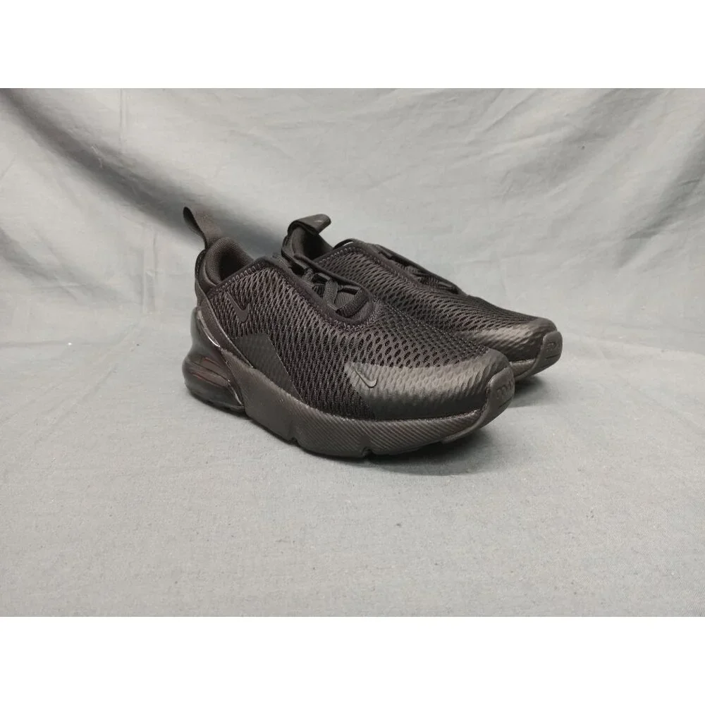 Nike Air Max 270 (PS) Sneakers Mesh Triple Black Size 1.5Y BRAND NEW NO BOX! - Picture 10 of 10